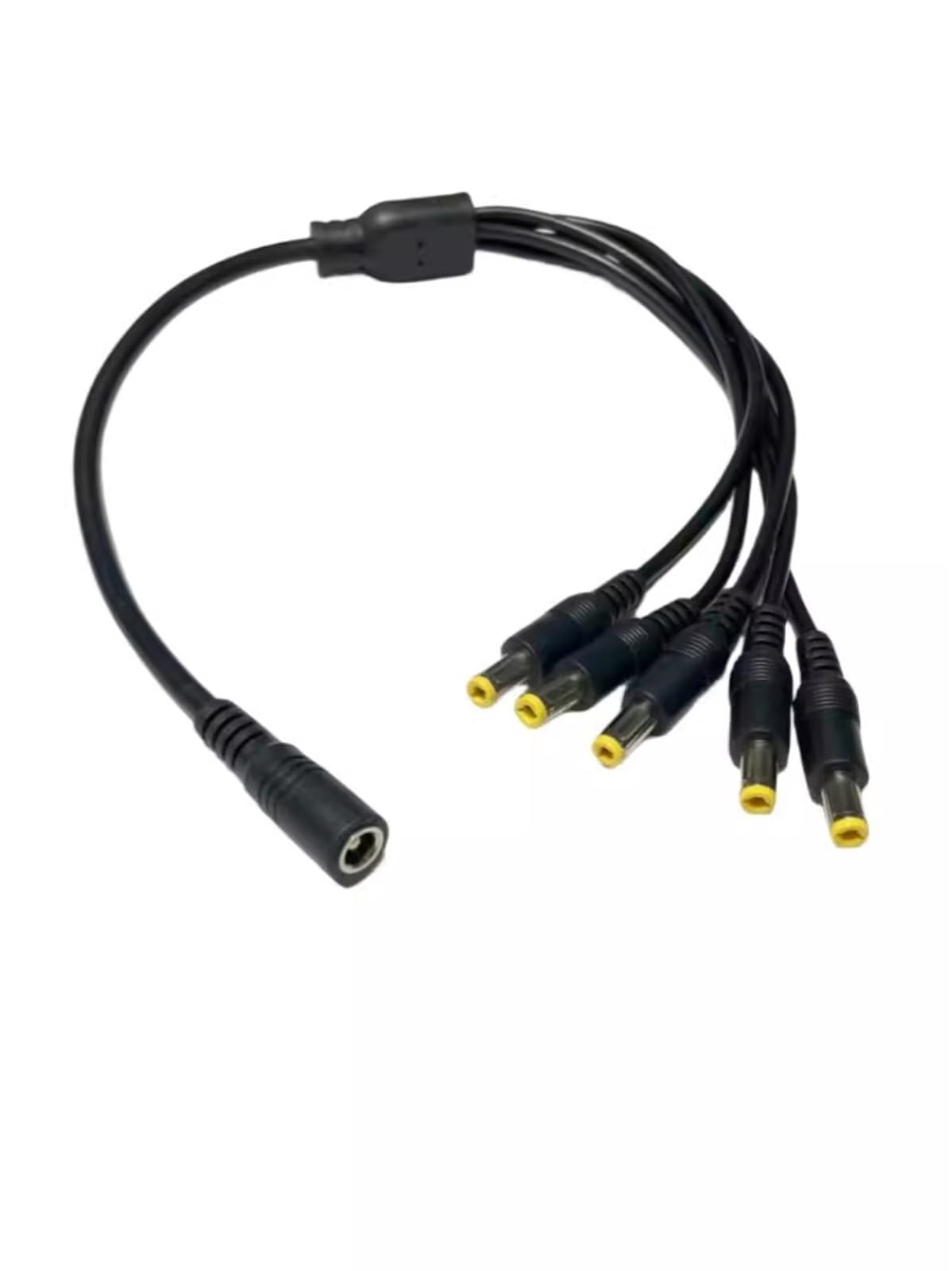 DC 5,5 x 2,5 mm 1 do 2/3/4/5/6/8/10-drożny kabel rozdzielacza zasilania 5 V 12 V 18AWG adapter kabel złącza do taśmy LED, kamery CCTV (0,7 m, 1 do 5)