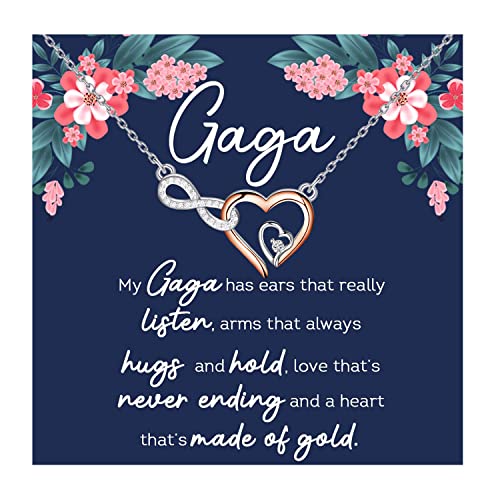 Lywjyb Birdgot Gaga Gift Best Gaga Ever Gifts Grandma Gaga Gifts from Grandkids Grandchildren (Gaga love ne card)