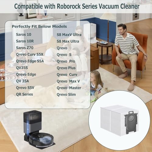 Image of 26 Pack Dust Bag Replacement for QV 35A /Qrevo S5V /Saros 20 /10 /10R /Curv /Curvx /Q Revo /Qrevo S /Qrevo Pro /Qrevo MaxV /Qrevo Master /Qrevo Plus /S8 Max Ultra /S8 MaxV Ultra /Qrevo Slim Vacuum Cleaner, 3L