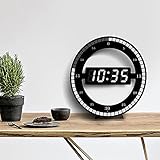 【DOBLE USO】Los orificios de cerradura integrados en la parte posterior del reloj facilitan el montaje en la pared. Regale soporte para uso de escritorio.