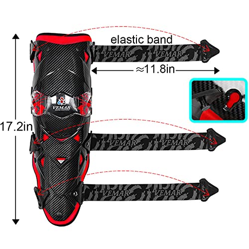 image for Tempsnow Knee and Shin Guards Motorcycle Protective Gear for Men Hard 