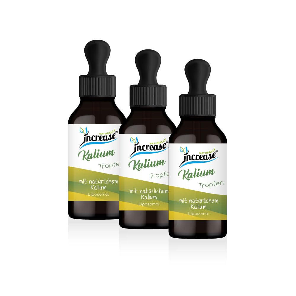Nimm 3, zahl 2 Aktion Liposomale Kalium Tropfen hochdosiert - (360.000mg Kaliumcitrat in 3 Flaschen) 4000mg Kaliumcitrat pro Tagesdosis -MCT Öl -Hohe Bioverfügbarkeit