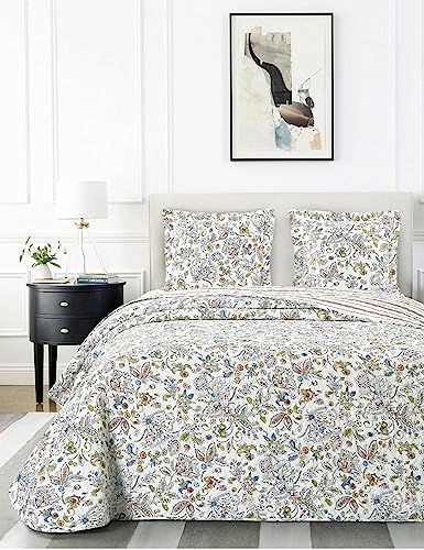Atenas - Colcha Bouti Cama de 90 cm - Elige Entre Varios Estampados y Acabados - Colchas Decorativas, Reversibles de máxima Calidad (Alyssa)