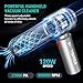 Yomile Mini Vacuum Cleaner, 2 in 1 27000PA Brushless Car Vacuum &250000RPM Air Duster 9000mAh Battery Air Blower Wireless Handheld Vacuum for Car,Office and Home
