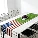 Soccer Table Runner, World Cup Soccer Party Decorations, Table Runner for Dining Table & Home Decor with USA Flag Soccer Field Pattern (70.87"×11.81")