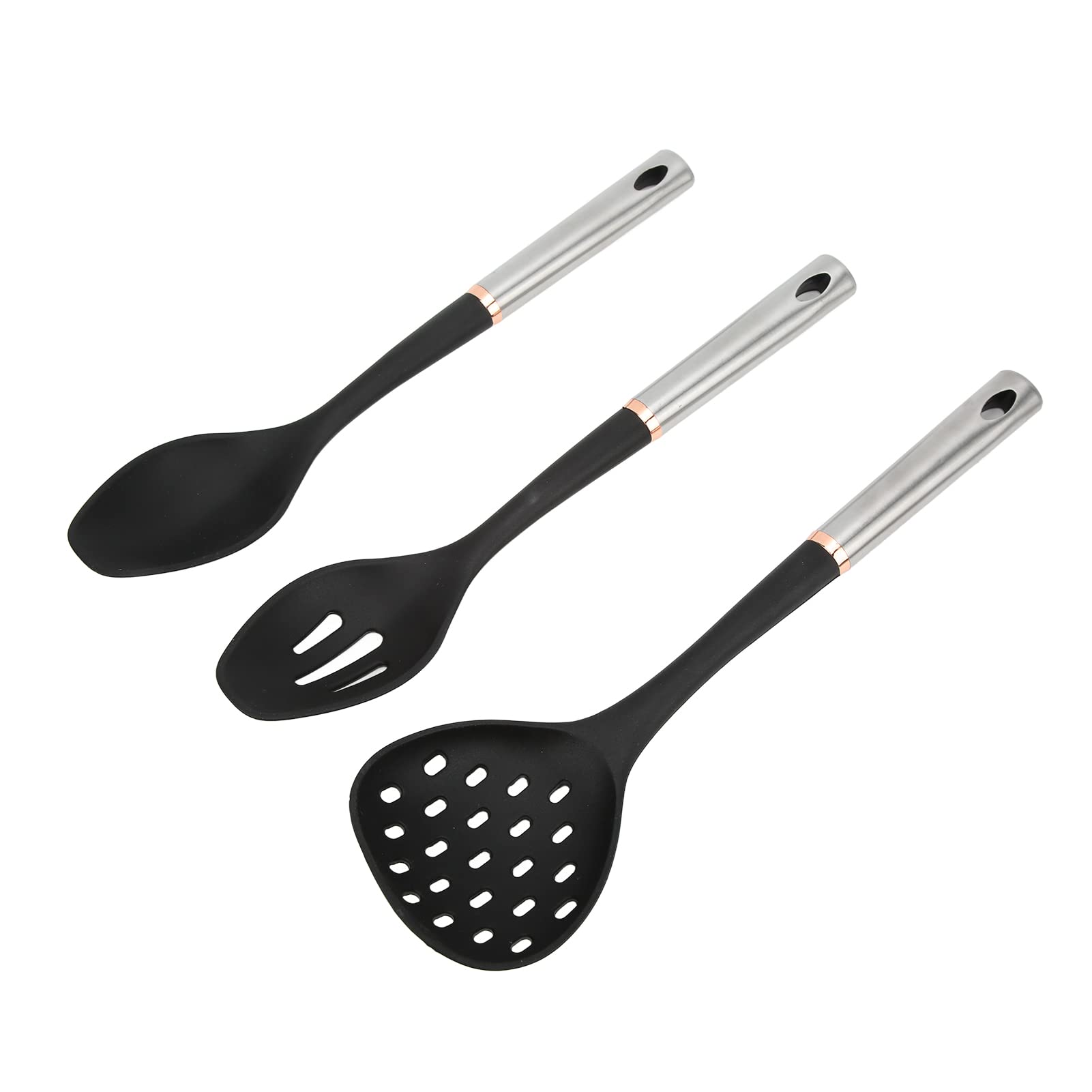 14 pezzi utensili da cottura in silicone impostati strumenti da cucina non resistenti al calore premium con manico comodi per il ristorante per casa Usa nero 1396G
