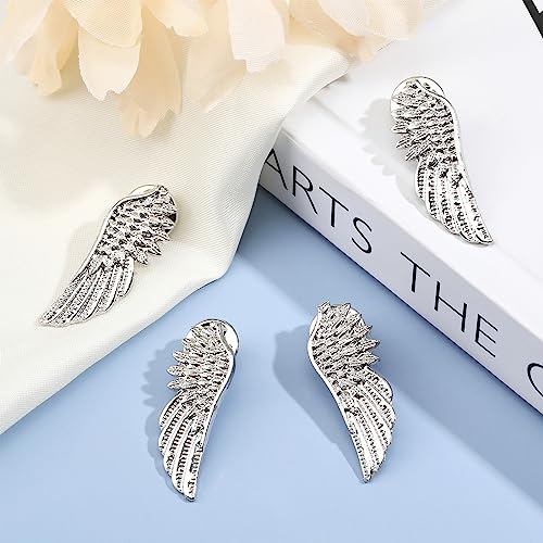 Image of CHGCRAFT Angel Wings Brooches Pin Wing Alloy Brooches for Suit Shirt Collar Lapel Pins Sweater Shawl Coat Breastpin Accessories for Wedding Party Jewelry