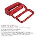Yoursme Front Grill Grille Inserts Mesh ABS Grill Guard Cover Trim Red 7PCs for Jeep Renegade 2015 2016 2017 2018