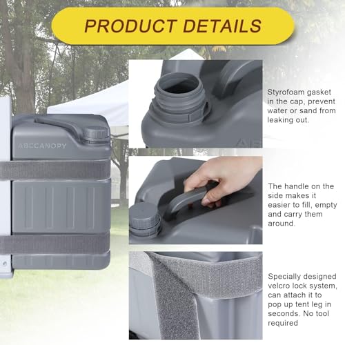 ABCCANOPY Heavy Duty Water Canopy Weights, 4Pack, 115LB by ABCCANOPY - Used condition - Image 3