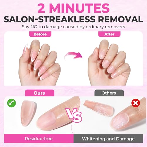 Image of Luckyfairy Nail Glue Remover for Press on Nails, 15ml Acetone-free Nail Polish Remover, Multi-Functional Glue Remover for Nails Tips, Quick Easy Gentle Removal, Not for Gel Polish
