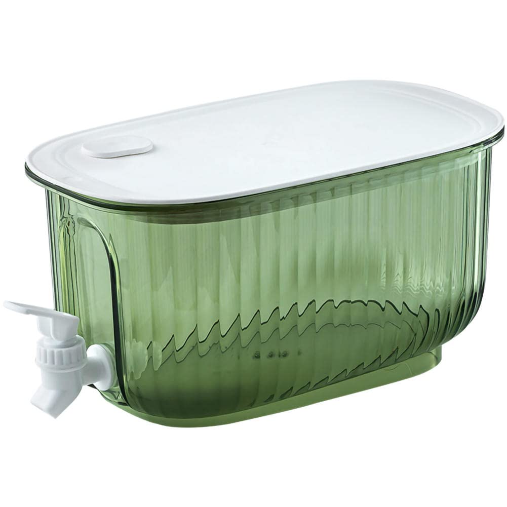 MYUYEE Cold Kettle,Refrigerator Drink Dispenser,Drink Dispensers For Parties,Drink Dispenser,Refrigerator Water Dispenser,Drink Container-Suitable For Beverage, Juice, Wine. (Green)