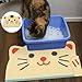 Toddmomy Cute Cat Litter Mats,Pet Cat Litter Mat Food Feeding Mat Non-Slip Pets Meal Eating Bowl Pads Waterproof Urine Mat for Litter Boxes