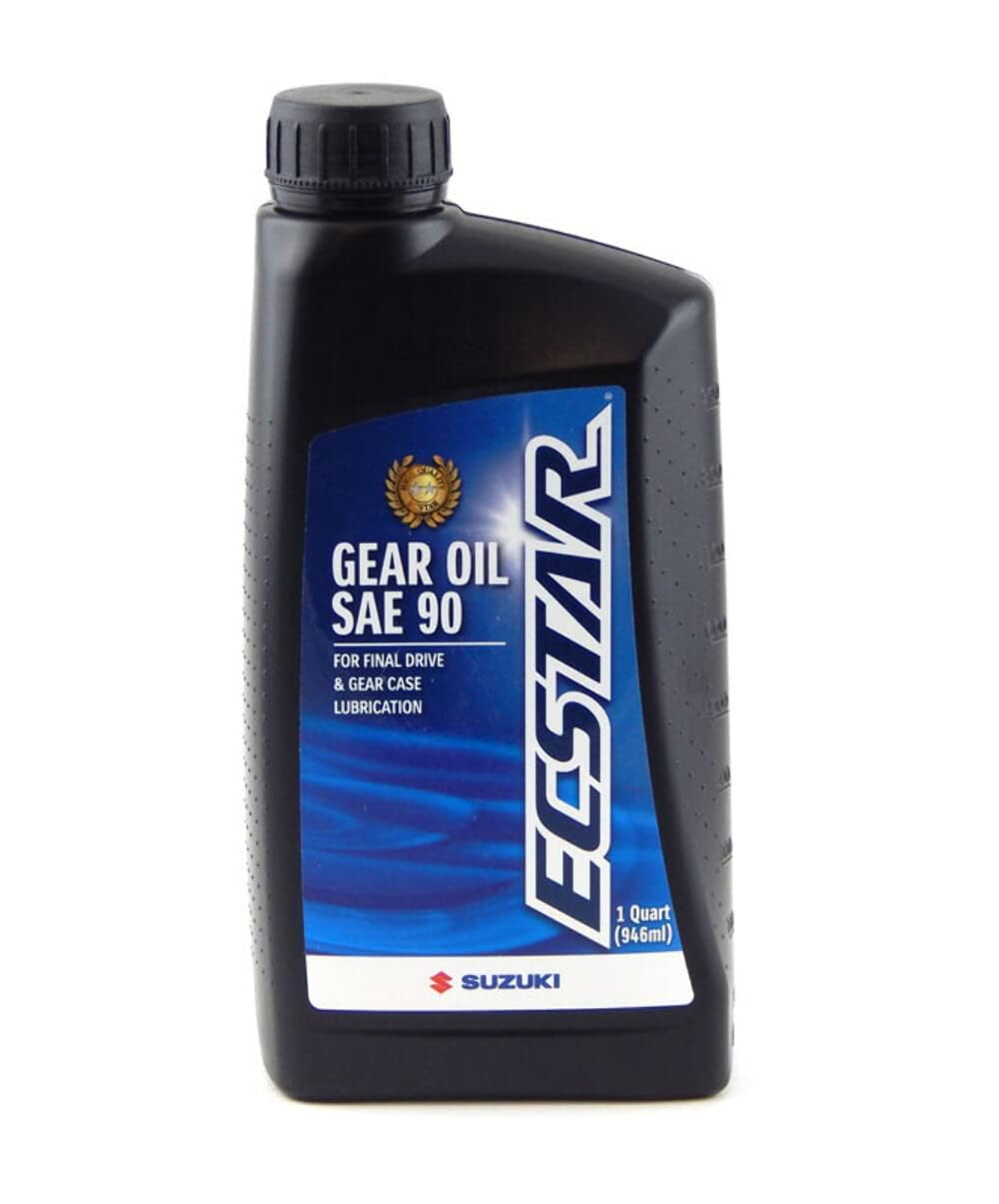 Suzuki ECSTAR 90W Gear Oil for Suzuki Outboard Lower Unit, 12 Pack, 1-Quart Bottles, Synthetic Oil, Marine Lubricant