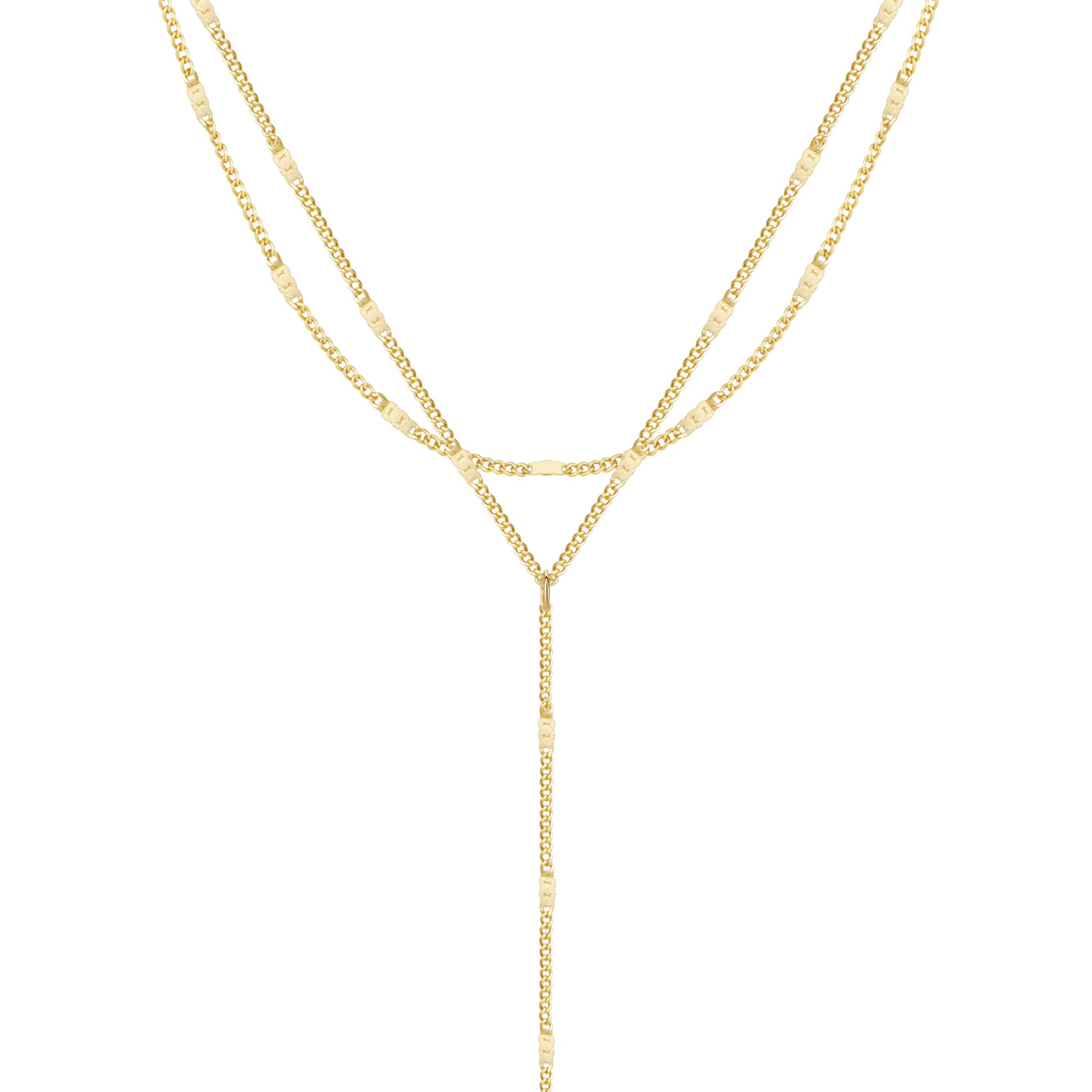 Kyerlyn 14K Gold Plated Zircon Y Lariat Necklaces Long Drop CZ Pendant Y Necklace for Women Dainty Diamond Chain Necklace Fashion Jewelry