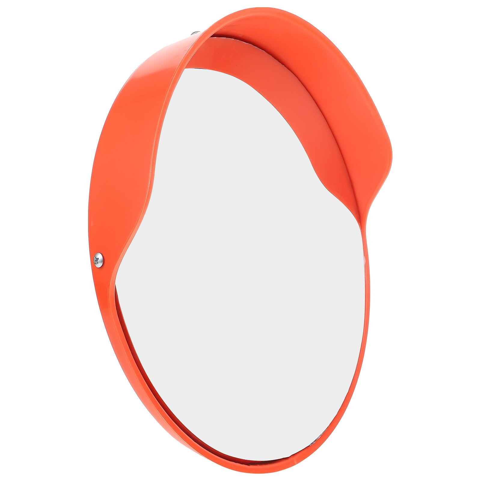 OUNONA Miroir Convexe de Sécurité Incassable Orange 30 Cm en Plastique et Métal pour Surveillance Complète Parkings et Communautés
