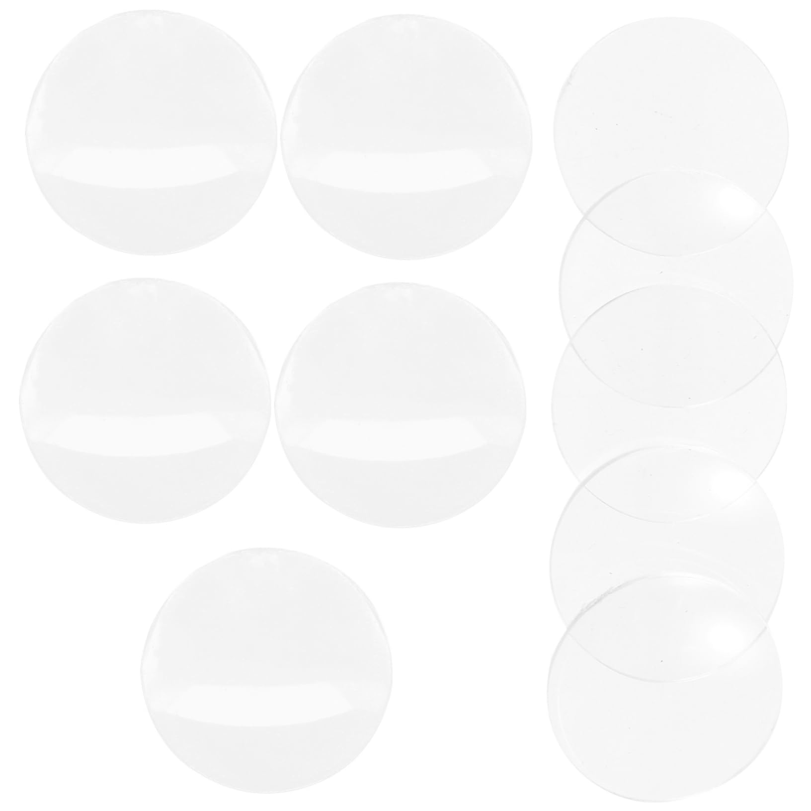 COHEALI 10Pcs Magnifying Lens Double Convex Magnifiers for Reading Durable and Portable Lenses for Crafts Hobbies and Observation