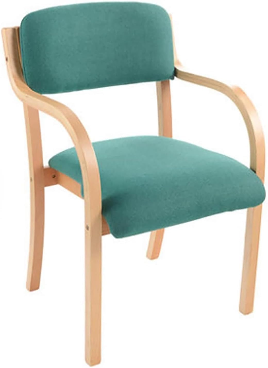 Fauteuils en bois massif lot de 2 avec coussins amovibles coton et lin