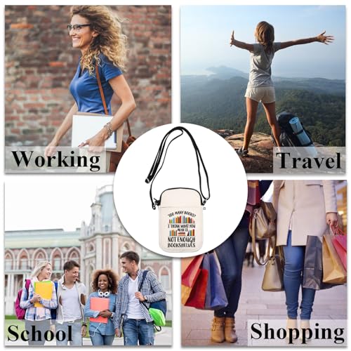 PLITI Book Lover Crossbody Bag Too Many Books? I Think What You Mean Is Not Enough Bookshelves Librarian Reading Lover Gift 7