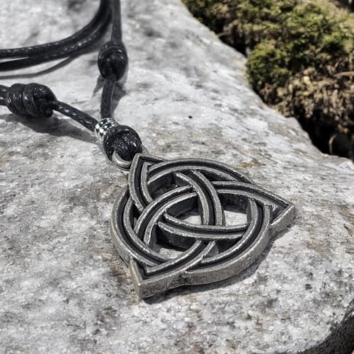 BlueRica Celtic Trinity Knot (Triquetra) on Adjustable Cord Necklace4