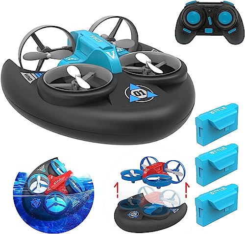 3 In 1 Sea Land and Air 360&deg; Rolling Waterproof RC Drone,AIROKA Four Axis Aircraft High Speed Drift...