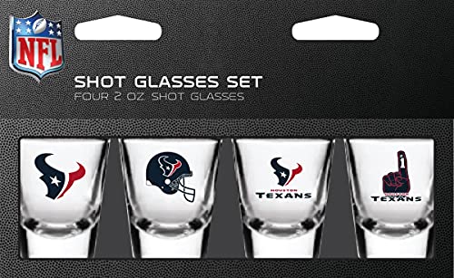 Pro Specialties Group PSGLS0457792 Psg, Nfl Houston Texans Shot Glass Set4 Pack Shot Glass Set cover