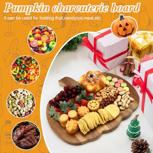 Tabla de Cortar de Madera con Mango en Forma de Calabaza miniatura 7
