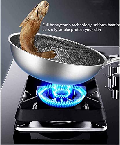 Wok de acero inoxidable con tapa, 34 cm miniatura 2