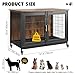 Hundekäfig Möbel, Hundebox Für Zuhause Große/Mittlere Hunde, Beistelltisch, Hundehütte Indoor, Hochbelastbar Hundehaus Für Zuhause, Herausnehmbares Tablett, 2 Türen, Dog Crate Furniture, 95*55.9*65Cm
