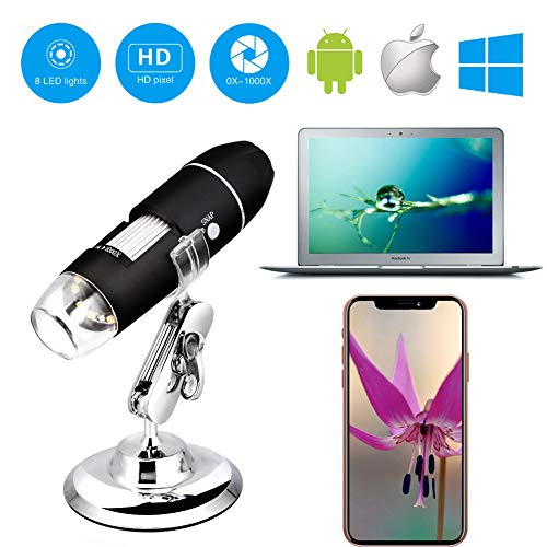 40 to 1000x Magnification Endoscope,8 LED Portable 2 in1 Function USB 2.0 Digital