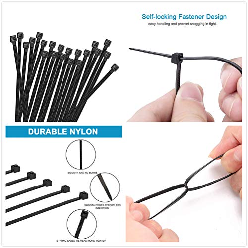 500 Pezzi Fascette per Cavi, Fascette in Plastica