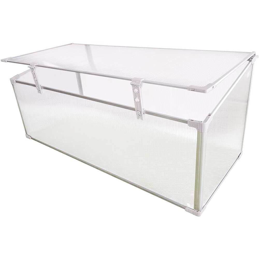 47-in. Single Garden Bed Cold Frame Mini-Greenhouse Plant Protector - Lightweight and Portable