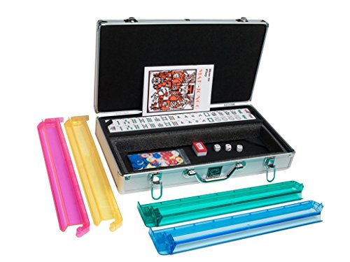 Set de Mahjong Americano con caja de aluminio plata miniatura 2