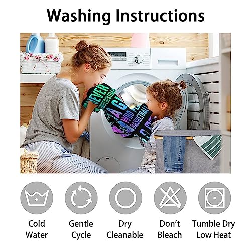 Basketball Throw Blanket for Women - 60x80 Inches Twin Size - Soft Fluffy Cozy Blankets Gift - Black Sports Blanket Throws for Bed, Sofa, Winter