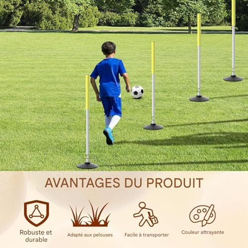 Bâtons de vitesse souples 61 cm pour agility football et baseball