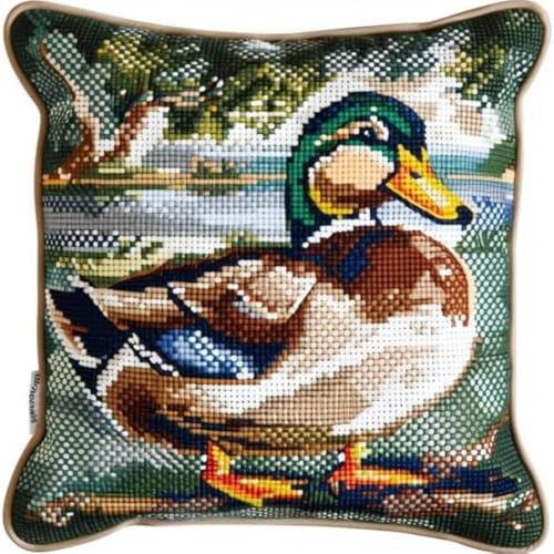 Coussin point de croix canevas adulte kit broderie DIY housse canapé 45x45