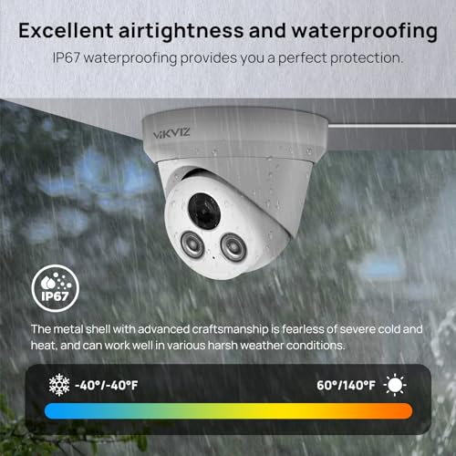 Caméra IP PoE 4 MP extérieure dôme fixe objectif 2.8mm vision nocturne 30m microphone