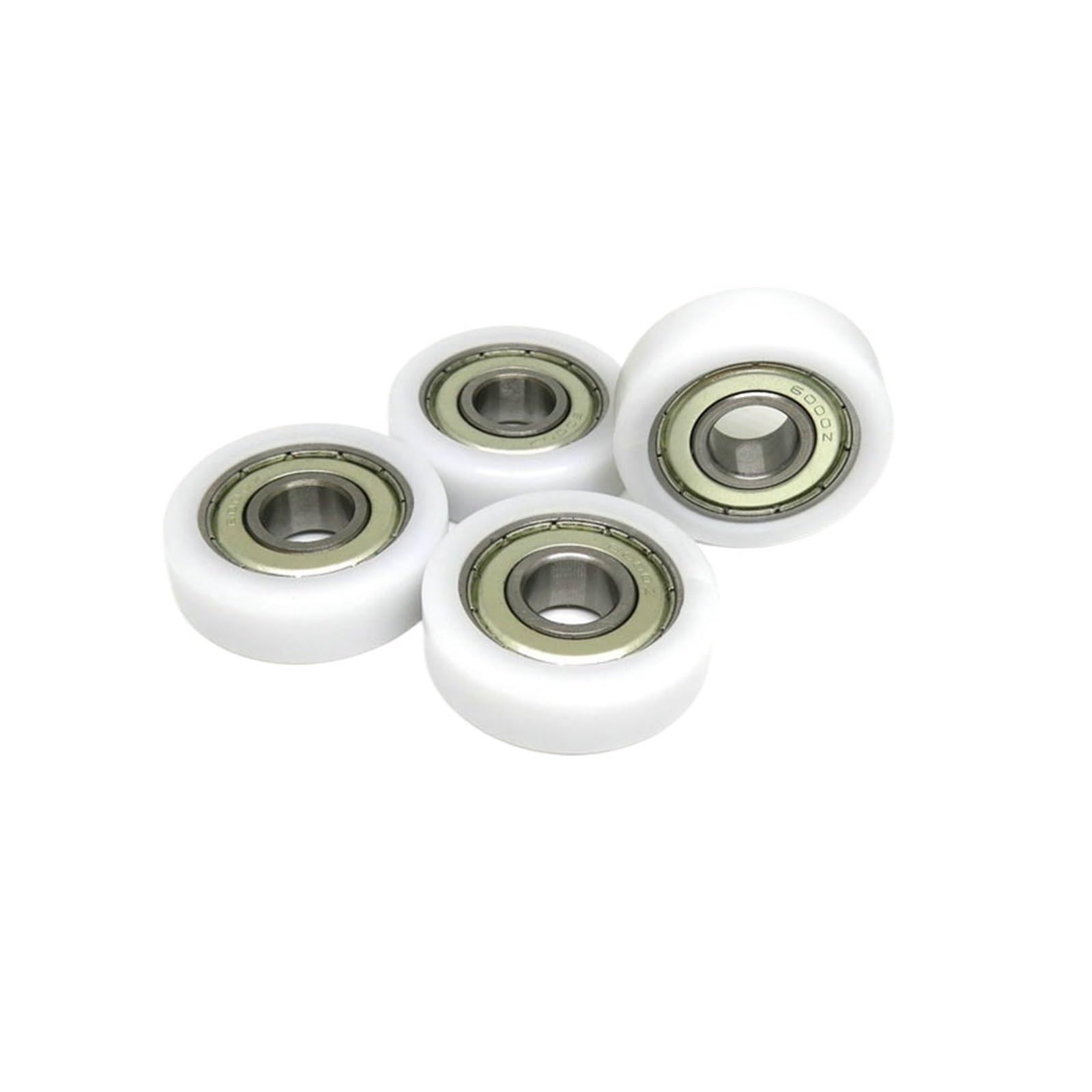 SFJSFIMQ 2PCS OD 32mm POM Covered Bearing Pulley with 6000Z 10x32x10mm BS600032-10 Plastic Bearing for Office Furniture air Tools and Drawers