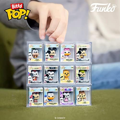 Funko Bitty Pop Disney - Mickey Mouse, Minnie Mouse (pink Dress), Pluto et une Mini-figurine Mystère en Surprise - 2.2 Cm Collectionnable - Étagère Empilable Incluse - Idée de Cadeau - Disney Fans