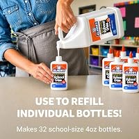 Elmer's White Liquid School Glue, 1 Gallon, Safe, Washable, 1 Count, - #1 Teacher Brand, Bulk Arts & Crafts, Projects, Classroom Supplies, Great for Making Slime — image 2