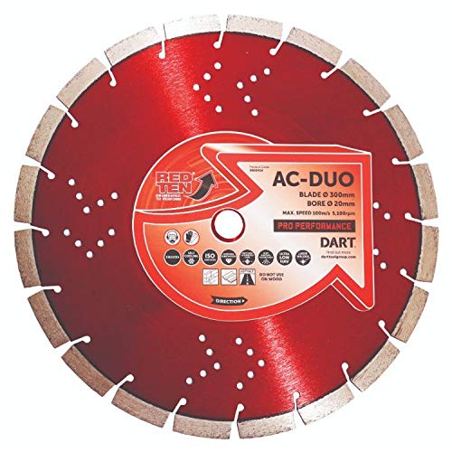 Dart Red Ten AC-Duo 300mm Diamond Blade for Cutting Abrasives - 20mm Bore Size