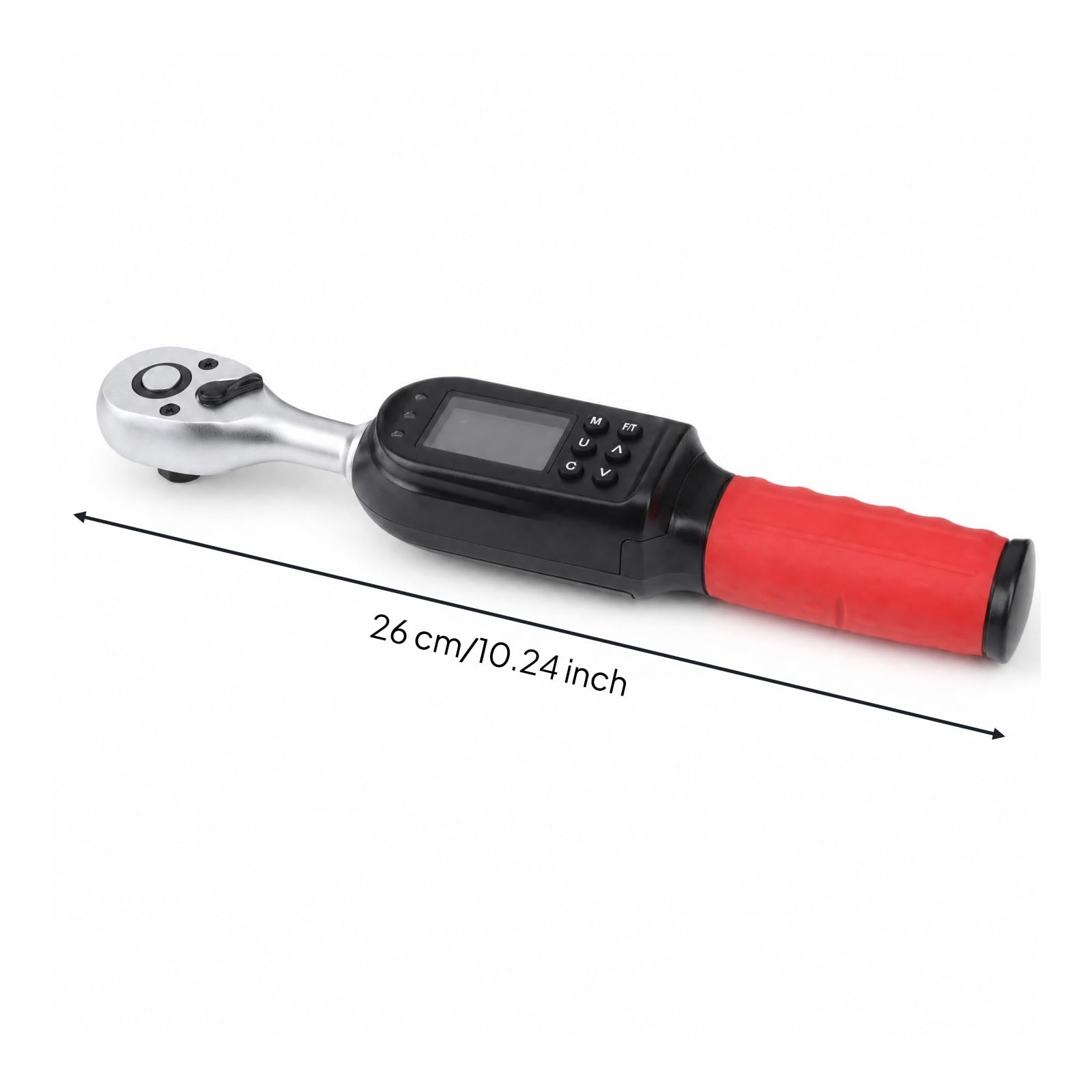 Chiave Dinamometrica Digitale Chiave a Cricchetto Strumento di Serraggio Misuratore Coppia Elettronico con Tasti, Chiave Dinamometrica Digitale 3/8 6-60nm