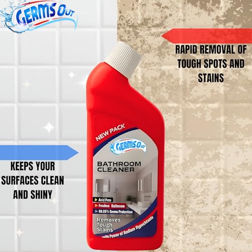 Image of All Purpose Floor & Tile Cleaner 500ml, Bathroom Floor Cleaning Liquid, Removes Grease, Dirt & Tough Stains, Multi-Surface Wall Cleaner (Pack of 3)