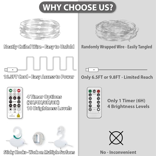 OUTAD LED Curtain Lights, 3 * 3M Curtain of String Lights with Remote 0019