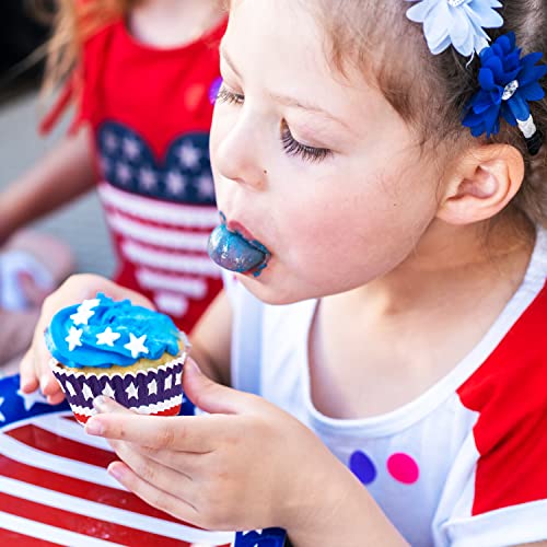 ​Quera 600Pcs Patriotic Cupcake Liners Paper Patterned Cupcake Liners Stars And Stripes Bake Cup Set 4Th Of July Birthday Cupcake Decorations Red/White/Blue​ #TOP4