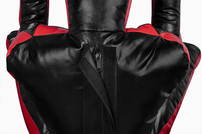 MMA Grappling Dummy 180 cm – Judo, Wrestling, BJJ, Selbstverteidigungstraining Dummy Vinylstoff Ungefüllter Boxsack für Submission- und Verteidigungsübungen (Red - Vinyl)