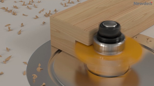 Image of Newdeli 2Pcs Shaker Rail and Stile Router Bit Set 1 /4 Inch Shank Tongue and Groove Router Bits Professional Carbide Milling Cutters for Woodworking for Cabinet Door