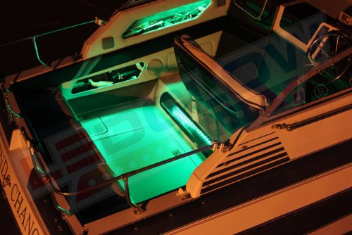 LEDGlow 8pc Green LED Boat Marine Deck Under Gunnel & Cabin Accent Lighting Kit - 24