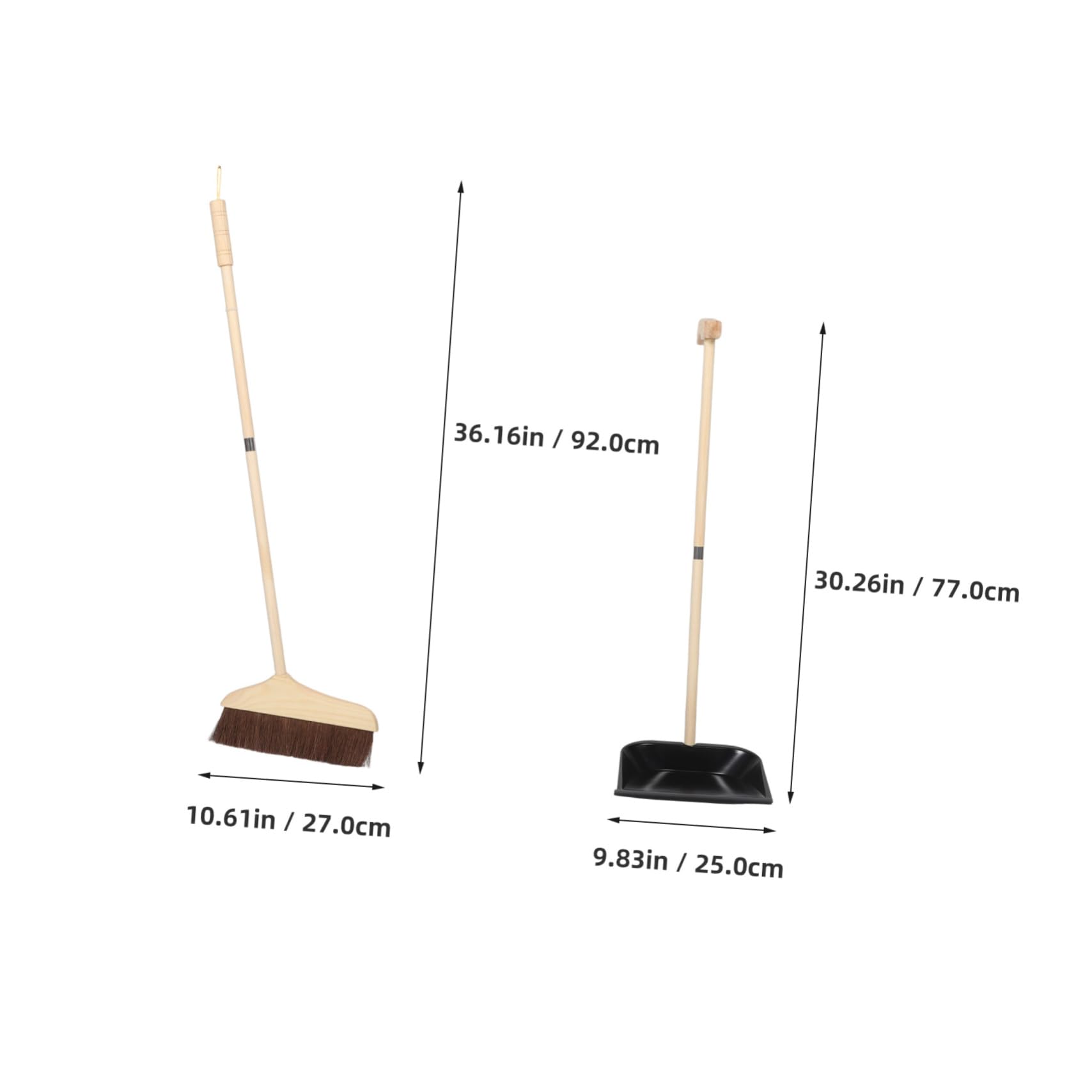 TOVINANNA 1 Set Soft Bristle Broom and Dustpan Durable Handle for Efficient Floor Cleaning User Friendly Design for Household Use for Hardwood and Tile Surfaces