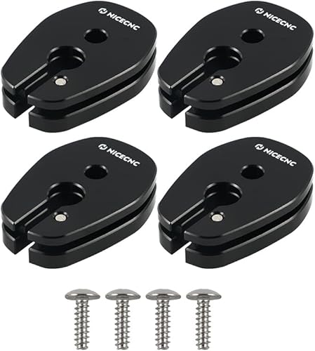NICECNC Kit de eliminación de tallo intermitente delantero y trasero negro adaptador de placa adaptador de señal de giro compatible con Kawasaki KLR