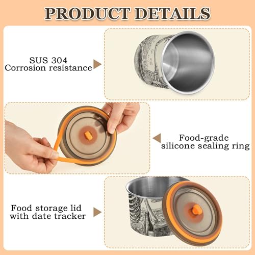 Contenedor de Almacenamiento para Café de Acero Inoxidable 900 ml miniatura 5